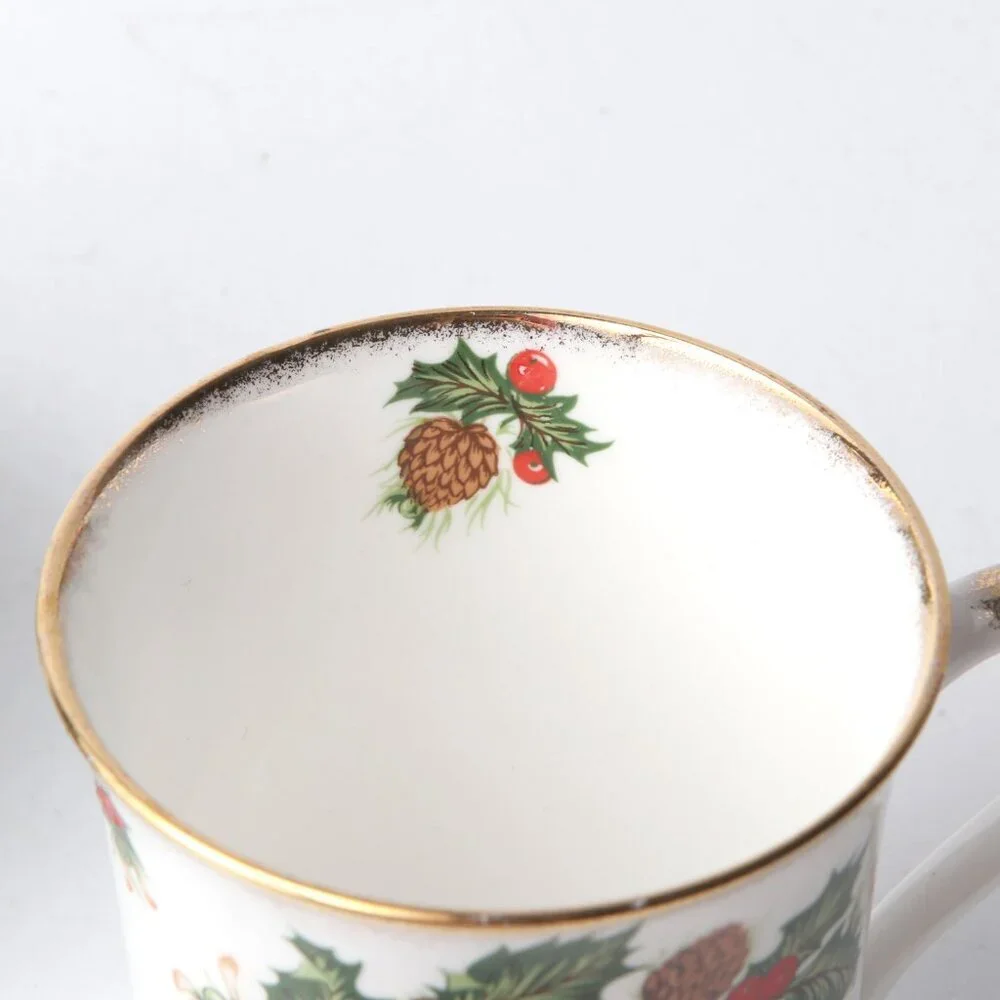 Vintage Queens Rosina Yuletide Christmas Tea Coffee Mug Creamer Sugar Bowl China - Picture 10 of 10